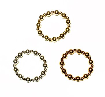 Bolletjes ring 4mm/2,5mm