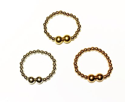 Bolletjes ring 2,5mm/5mm