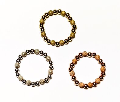 Bolletjes ring 3mm Stardust
