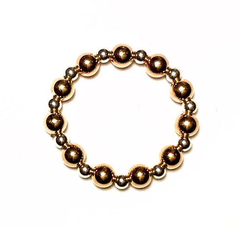 Bolletjes ring bicolor