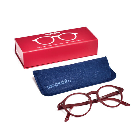Leesbril Looplabb Faust Burgundy